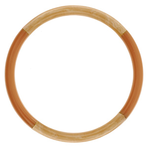 Bracelet jonc 6mm en r�sine couleur corne et caramel - 63mm