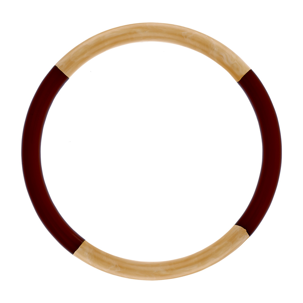 Bracelet jonc 6mm en r�sine couleur corne et chocolat - 60mm - Vue 1