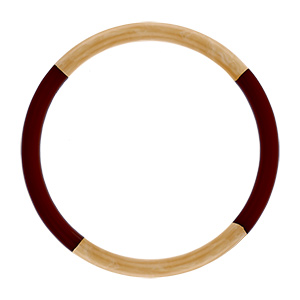 Bracelet jonc 6mm en r�sine couleur corne et chocolat - 60mm