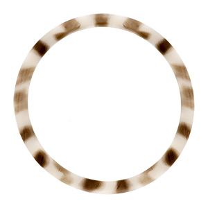 Bracelet jonc 6mm en r�sine couleur �caille de tortue blanche - 60mm