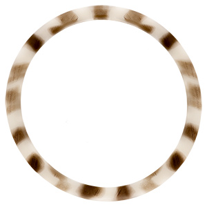 Bracelet jonc 6mm en r�sine couleur �caille de tortue blanche - 63mm