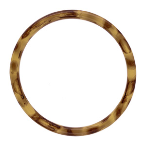 Bracelet jonc 6mm en r�sine couleur �caille de tortue marron - 60mm