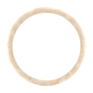 Bracelet jonc 6mm en r�sine couleur ivoire - 60mm