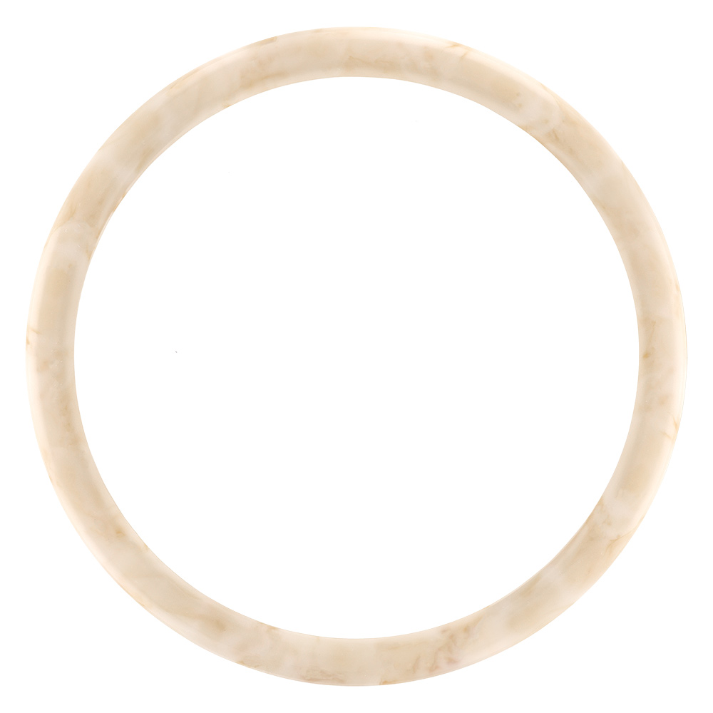 Bracelet jonc 6mm en r�sine couleur ivoire - 63mm - Vue 1