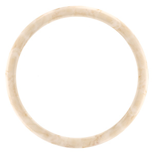 Bracelet jonc 6mm en r�sine couleur ivoire - 63mm