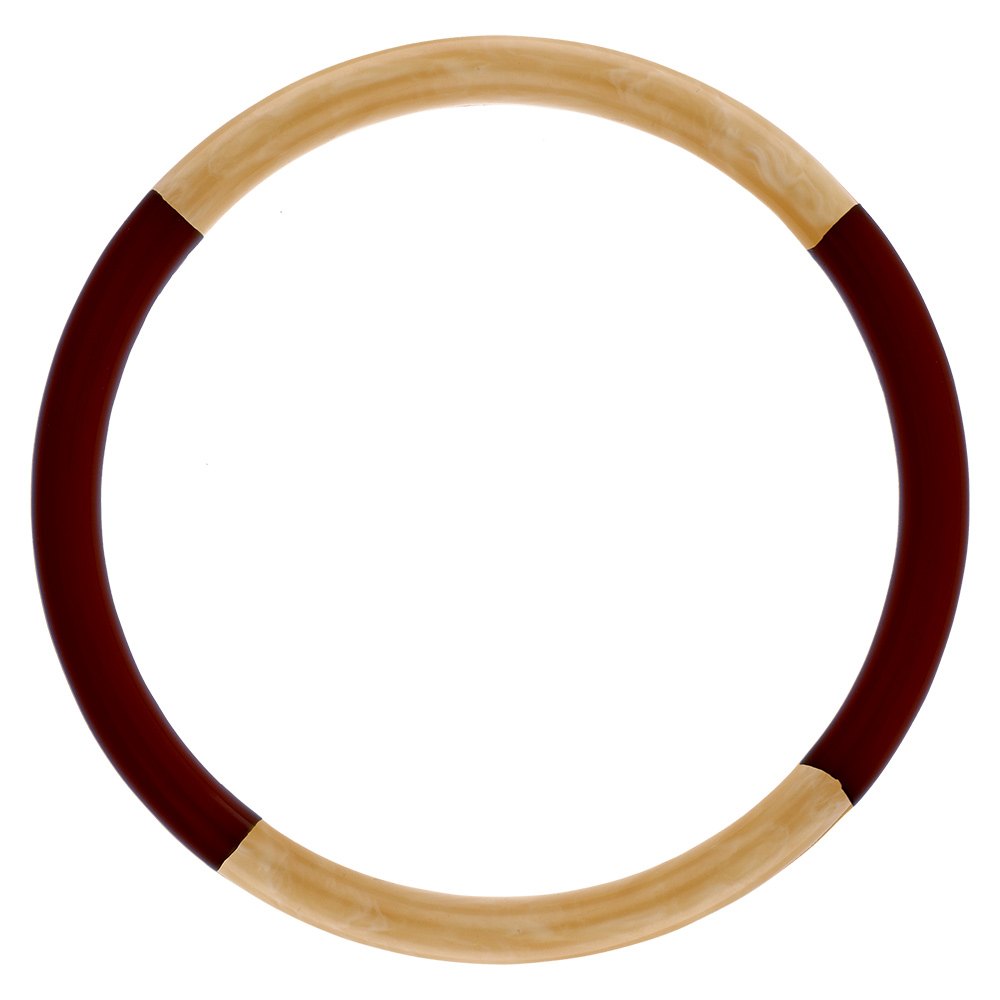 Bracelet jonc 6mm ren �sine couleur corne et chocolat - 63mm - Vue 1