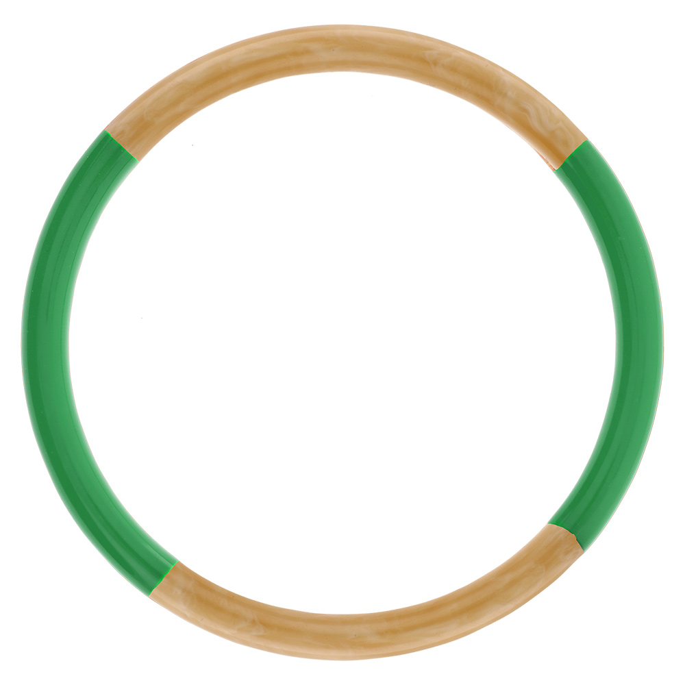 Bracelet jonc 6mm r�sine couleur corne et vert clair - 63mm - Vue 1