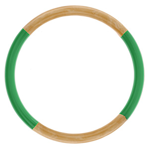 Bracelet jonc 6mm r�sine couleur corne et vert clair - 63mm