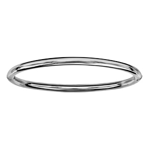 Bracelet jonc en acier articul forme ovale - Vue 1