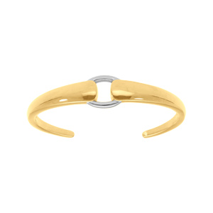 Bracelet jonc en acier bicolore rigide - Vue 1