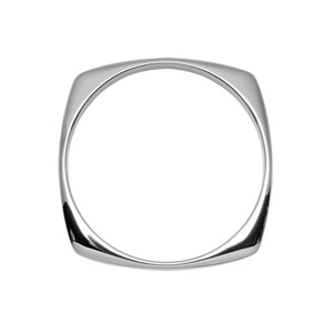 Bracelet jonc en acier forme rond à l\'intérieur et carré à l\'extérieur - diamètre 65mm - Vue 1