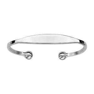 Bracelet jonc en argent esclave - moyen modle - Vue 1