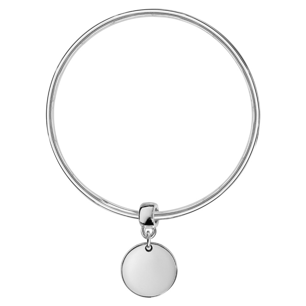 Bracelet jonc à graver argent main image 1