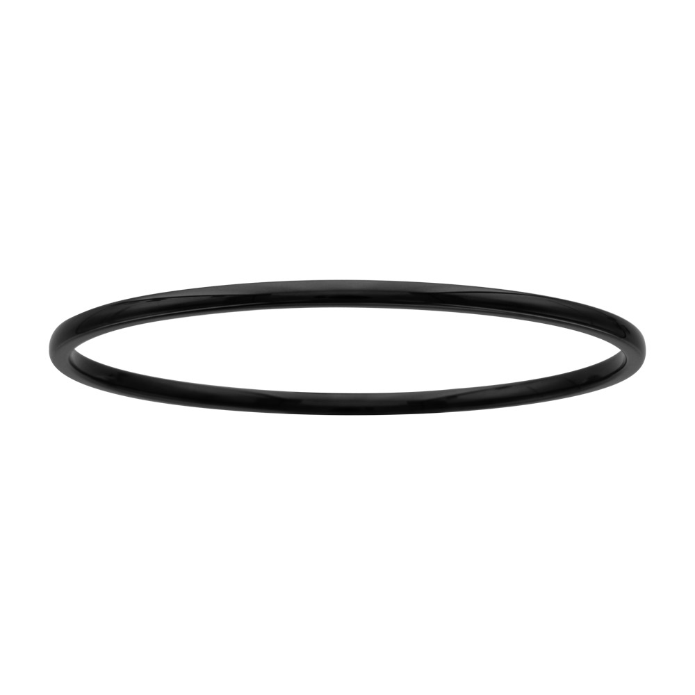 Bracelet jonc en c�ramique noire 3mm diam�tre 65mm - Vue 1