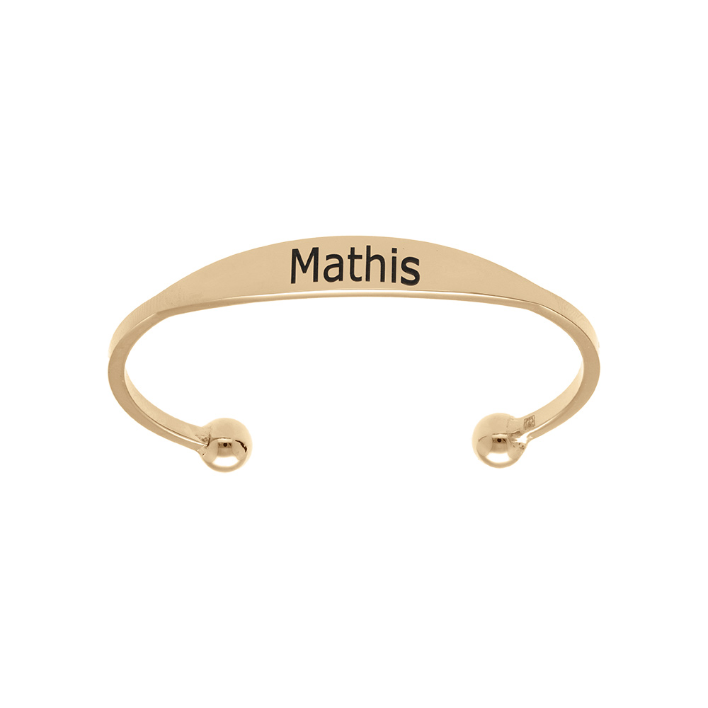 Bracelet jonc en plaqu� or esclave - petit mod�le 51 mm de diam�tre - Vue 1