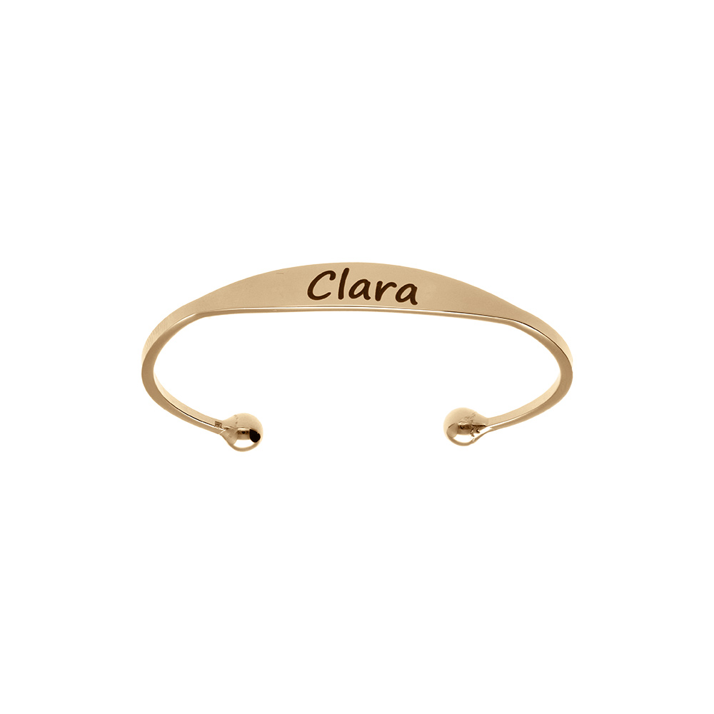 Bracelet jonc en plaqu� or esclave - plus petit mod�le 49 mm de diam�tre - Vue 1