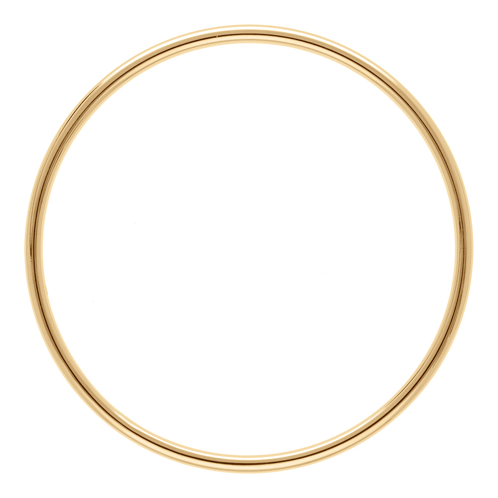 Bracelet jonc en plaqu� or largeur 3mm et diam�tre 65mm - Vue 1
