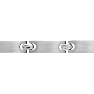Bracelet junior en acier maillons lisses - longueur 16cm - Vue 1