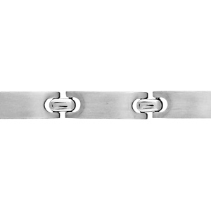 Bracelet pour enfant en acier maillons lisses - longueur 16cm - Vue 1