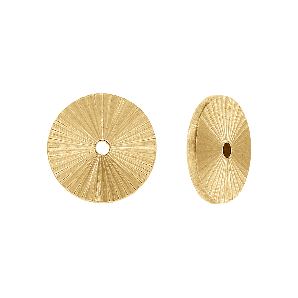 Cache lobe diamant en acier dor 6mm (paire) - Vue 1