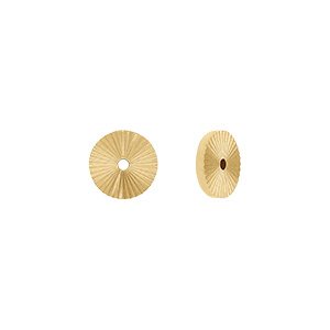 Cache lobe diamanté en acier doré 6mm (paire) - Vue 1