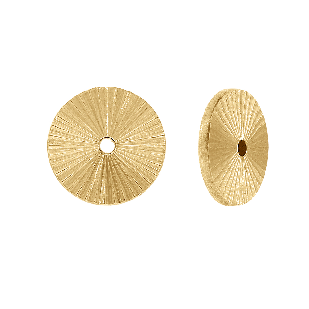 Cache lobe diamant en acier dor 7mm (paire) - Vue 1