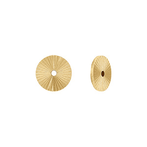 Cache lobe diamanté en acier doré 7mm (paire) - Vue 1