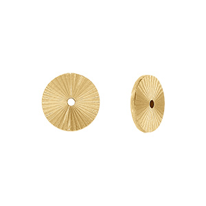 Cache lobe diamanté en acier doré 8mm (paire) - Vue 1