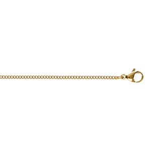 Chaîne en acier doré gourmette 1.5mm - 42cm - Vue 1