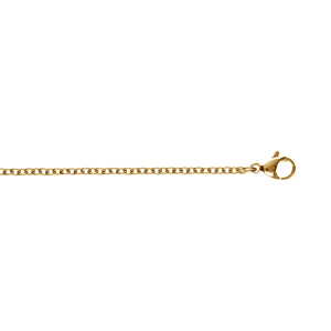 Chaîne en acier doré maille forcat 1.9mm - 40cm - Vue 1