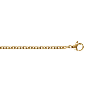Chaîne en acier doré maille forcat 2.3mm - 55cm - Vue 1