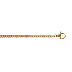 Chaîne en acier doré maille gourmette 2.2mm - 50cm - Vue 1