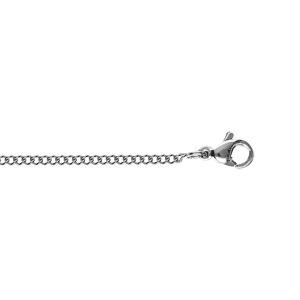 Chane en acier gourmette 1.9mmde large et  45cm de long - Vue 1
