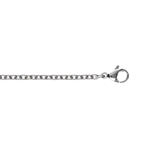 Chaîne en acier maille forcat 2.3mm de large et longueur de 55cm - Vue 1