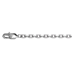 Chaîne en acier maille forçat longueur largeur 3mm et longueur 45cm - Vue 1