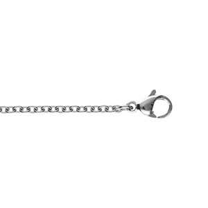 Cha�ne en acier maille for�at ronde 1.9mm de large,  45cm de longueur