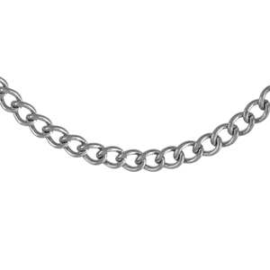 Chaîne en acier maille serrée largeur 4mm et longueur 50cm - Vue 1