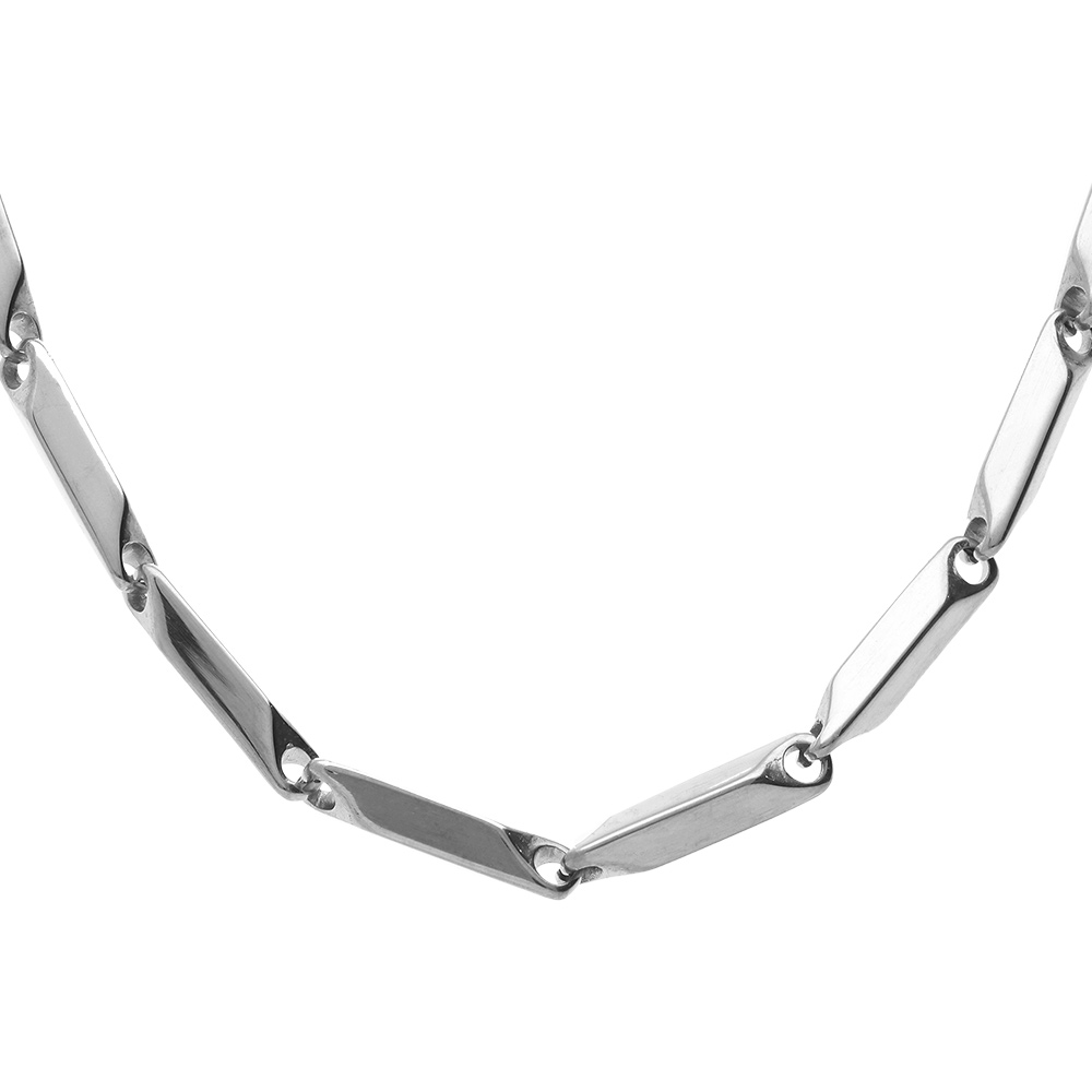 Cha�ne en acier mailles rectangles longueur 55cm - Vue 1