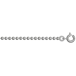 Chane en argent maille boules largeur 2mm et longueur 40cm - Vue 1