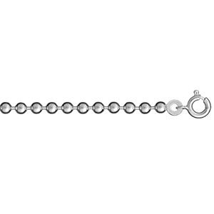 Chane en argent maille boules largeur 3mm et longueur 40cm - Vue 1