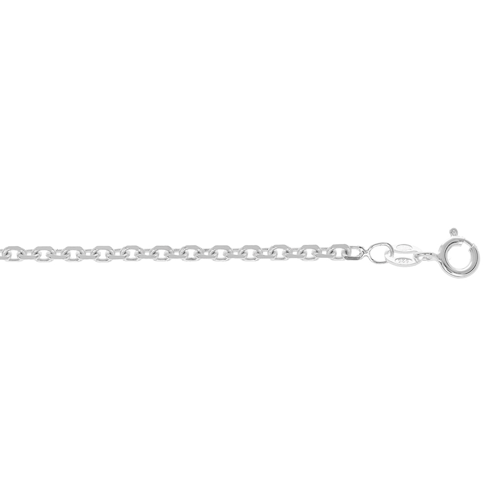 Cha�ne en argent maille for�at largeur 2.7mm et longueur 55cm - Vue 1