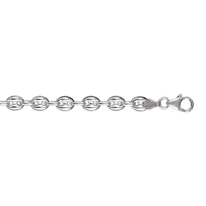Collana Uomo Donna In Argento 925 A Grano Di Caffè: Lunghezze 50, 55, 60 Cm, Larghezza 6 Mm. Made In France. - Foto 3