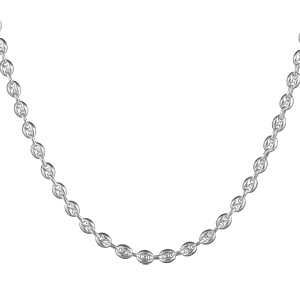 Chane en argent maille grains de caf longueur 50cm et largeur 6mm - Vue 1