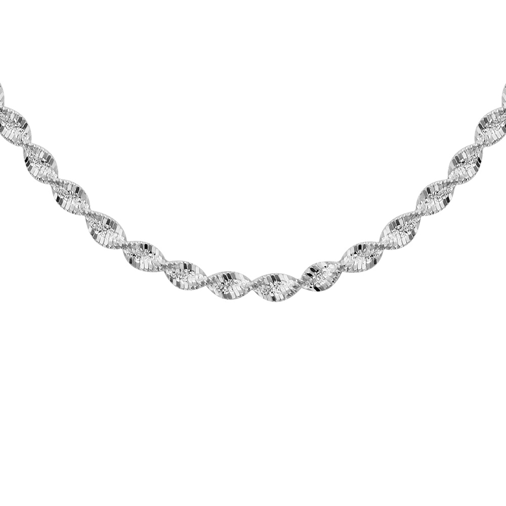 Cha�ne en argent maille vrill�e longueur 42cm - Vue 1