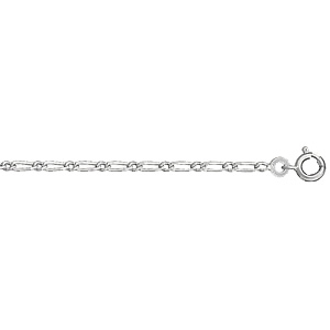 Chane en argent mailles 1+1 largeur 2mm et longueur 45cm - Vue 1