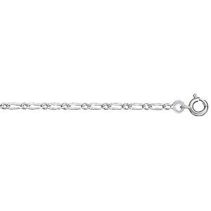 Chane en argent mailles 1+1 largeur 2mm et longueur 50cm - Vue 1