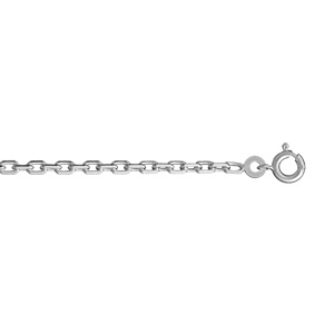Chaîne en argent patiné brillant maille forçat largeur 2,5mm et longueur 50cm - Vue 1
