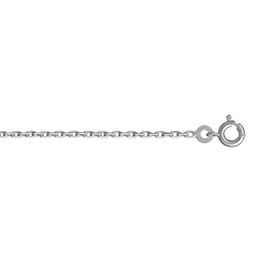 Chaîne en argent patiné brillant maille forçat largeur 2mm et longueur 45cm - Vue 1