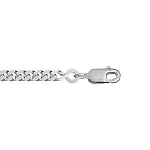 Chane en argent rhodi maille serre largeur 2.7m et longueur 60cm - Vue 1