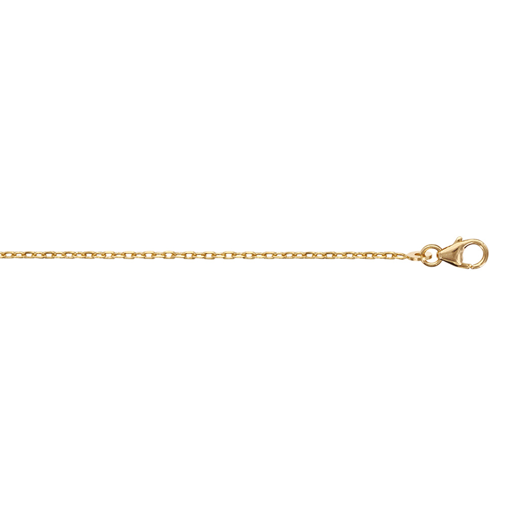 Chaîne Plaqué Or Pour Bijou Avec Pendentif Loupe, Longueur 38cm